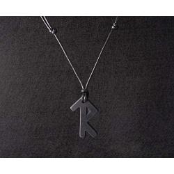 Keled Rocks Raidho Rune Necklace Shungite Viking Pendant Black for: Men Women Children Kids Boy Girl Shungites Car Rearview Mirror