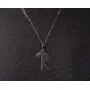 Keled Rocks Raidho Rune Necklace Shungite Viking Pendant Black for: Men Women Children Kids Boy Girl Shungites Car Rearview Mirror
