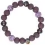 Coiris 3 Pcs/Set Purple Pattern Wooden Beads Stretch Bracelets for Girls Women Jewelry (BR1119-Purple)