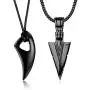 Jstyle 2Pcs Stainless Steel Pendant Necklace for Mens Spearpoint Arrowhead Wolf Teeth Pendant Chain Necklace Set Jstyle 2Pcs Stainless Steel Pendant Necklace for Mens Spearpoint Arrowhead Wolf Teeth Pendant Chain Necklace Set
