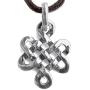 Tibetan Endless Knot Necklace 925 Sterling Silver Infinite Eternal Irish Celtic Knot Pendant Buddhist Amulet Namaste Jewelry for Women Handmade Jewelry for Women Mothers Day Gifts