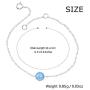 AUBE JEWELRY Hypoallergenic 925 Sterling Silver Trendy and Dainty Round Opal Bracelet for Women