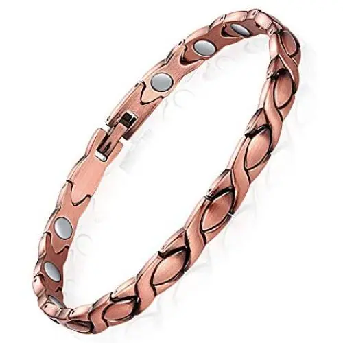 Feraco Magnetic Copper Anklets for Women Arthritis Pain Relief 99.99% Pure Copper Anklet Bracelet with Strong Magnets for Feet & Ankles Feraco Magnetic Copper Anklets for Women Arthritis Pain Relief 99.99% Pure Copper Anklet Bracelet with Strong Magnets for Feet & Ankles