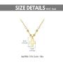 18K Gold Tiny Cross Necklace for Girls, 7mm Yellow Gold Tiny Cross Pendant Necklace Jewelry for Women, 16.5+1.2