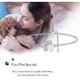JIANGYUE Fashion Pet Paw Print Love Heart Opal Rings for Women and Girl Cubic Zirconia Dog Cat Claw Rings Jewelry Birthday Gift for Pet Lovers Size 5-10