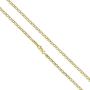 18K Solid Gold 2.5MM Curb Chain Necklace With Lobster Clasp, 16'' - 30''