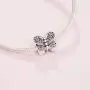 Pandora Jewelry Pink Pave Butterfly Crystal and Cubic Zirconia Charm in Sterling Silver Pandora Jewelry Pink Pave Butterfly Crystal and Cubic Zirconia Charm in Sterling Silver