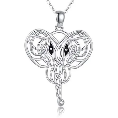 Elephant Necklace for Women 925 Sterling Silver Lucky Animal Pendant Necklace Jewelry Gifts for Women Mother Birthday Elephant Necklace for Women 925 Sterling Silver Lucky Animal Pendant Necklace Jewelry Gifts for Women Mother Birthday