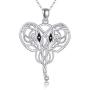 Elephant Necklace for Women 925 Sterling Silver Lucky Animal Pendant Necklace Jewelry Gifts for Women Mother Birthday