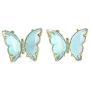 5 Pairs Butterfly Stud Earrings Set Colorful Transparent Crystal Butterfly Earring Set Hypoallergenic Cute Fashion Animal Earrings for Women Girls Jewelry