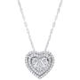 Olivia Paris White Gold 1/2 Ct. Diamond Heart Double Halo Pendant