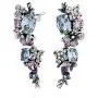 Anthia Jewelry Womens Sterling Silver Multi Gems Filigree Flower Dangle Earrings Anthia Jewelry Womens Sterling Silver Multi Gems Filigree Flower Dangle Earrings