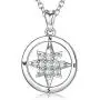 CELESTIA Sterling Silver Compass Necklace for Women Friendship Pendant Circle Necklace Graduation Christmas Gifts for Women Girls - 18 Chain CELESTIA Sterling Silver Compass Necklace for Women Friendship Pendant Circle Necklace Graduation Christmas Gifts for Women Girls - 18 Chain