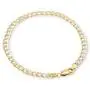 Nuragold 10k Yellow Gold 4.5mm Cuban Chain Curb Link Diamond Cut Pave Two Tone Bracelet, Mens Womens Lobster Lock 7'' 7.5'' 8'' 8.5'' 9''