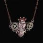 Ailiessy Vintage Honey Bee Wasp Necklace Choker Personalized Steampunk Gears Pendant Necklace for Women Girls Creative Jewelry Gifts