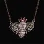 Ailiessy Vintage Honey Bee Wasp Necklace Choker Personalized Steampunk Gears Pendant Necklace for Women Girls Creative Jewelry Gifts