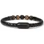 Ckysee 7 Chakra Lava Rock Bracelet Healing Balancing Genuine Leather Bracelets with Magnetic Clasp Tiger Eye Agate Howlite for Men Ckysee 7 Chakra Lava Rock Bracelet Healing Balancing Genuine Leather Bracelets with Magnetic Clasp Tiger Eye Agate Howlite for Men