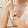 FRUTA Zircon Gold-Plated Bracelet, Oval Simulation Diamond Bracelet Fashion Female Jewelry
