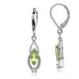 Silvershake 1.08ct. Natural Marquise Peridot and White Topaz 925 Sterling Silver Leverback Dangle Earrings Jewelry for Women Silvershake 1.08ct. Natural Marquise Peridot and White Topaz 925 Sterling Silver Leverback Dangle Earrings Jewelry for Women