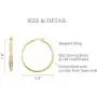 18K Yellow Gold Plated Sterling Silver 40mm Hoop Earrings Studded With Swarovski Crystals 18K Yellow Gold Plated Sterling Silver 40mm Hoop Earrings Studded With Swarovski Crystals