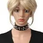 YiZYiF Punk Gothic PU Leather Studded Neck Collar Choker Necklace with Rivets Halloween Party Roleplay Clubwear Rock Jewelry