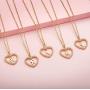 Initial Necklace for Women Letter A to Z Name Alphabet Heart Pendant Necklace for Women 14K Real Gold Plated