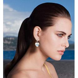 Swarovski Crystal Heart Dangle Hook Earrings for Women Drop Earrings 14K Gold Plated Hypoallergenic Jewelry