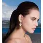 Swarovski Crystal Heart Dangle Hook Earrings for Women Drop Earrings 14K Gold Plated Hypoallergenic Jewelry