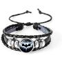 AOASK 8Pcs Super Hero Leather Wrap Bracelets Women Men