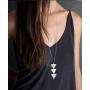 Ofeiyaa 10Pcs Long Pendant Necklace Simple Moon Bar Three Triangle Tassel Lock Sweater Y Shape Punk Chain Choker Necklace for Women Men Gold Silver Tone