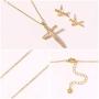 Solememo 14k Gold Plated Cubic Zirconia 925 Sterling Silver Post Cushion Cut Teardrop Halo Pendant Necklace Earrings Matching Set Jewelry Gift for Women Girls Bridesmaid
