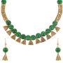 Efulgenz Boho Indian Oxidized Faux Pearl Beaded Vintage Tribal Statement Choker Necklace Earrings Jewelry Set