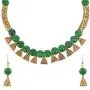 Efulgenz Boho Indian Oxidized Faux Pearl Beaded Vintage Tribal Statement Choker Necklace Earrings Jewelry Set