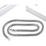 FOCALOOK 6MM Stainless Steel Cuban Link Chain Necklace for Women Men, 22/26/28/30 Inches, 18K Gold Plated/Black Gun Plated, Customized Name Necklace(with Gift Box)