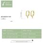 Gold Punk Spikes Stud CZ Hoop Earrings for Women Teen Girls Men S925 Sterling Silver Charms Huggie Hoops Cartilage Stud Tragus Helix Pave Crystal Earrings Hypoallergenic Rock Fashion Jewelry 9mm