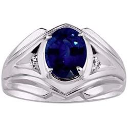 RYLOS Mens Rings Sterling Silver Rings Classic Designer Style 9X7MM Oval Gemstone & Genuine Sparkling Diamond Ring Color Stone Birthstone Rings For Men Mens Rings, Silver Rings, Size 8,9,10,11,12,13