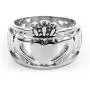 Gungneer Stainless Steel Irish Claddagh Ring Friend Love Wedding Celtic Jewelry Accessories Men Women