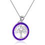 DMOMSA Unique Purple Tree of Life Pendant Lucky Necklace Charm Jewelry Suitable for Womens Birthday Gifts, Valentines Day, Mothers Day