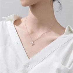 Tiny Crystal Airplane Pendant Necklace for Women Teen Girls Kids 925 Sterling Silver 18K White Gold Plated Huggie Diamond Plane Free Fly Wings Drop Choker Y Necklace Chain Lightweight Fashion Jewelry