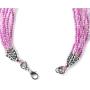 Shop LC Handmade Coastal Drop Earrings Chips Beaded Statement Necklace Purple Glass Silvertone Prom Vintage Jewelry Sets for Women