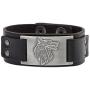 Dawapara Vintage Nordic Fenrir Viking Wolf Scandinavian Talisman Cuff Leather Bracelet Men Jewelry