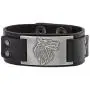 Dawapara Vintage Nordic Fenrir Viking Wolf Scandinavian Talisman Cuff Leather Bracelet Men Jewelry