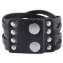 Jeilwiy Punk Leather Wristbands for Men Bracelets Handmade Wide Cuff Bangle Braided Jewelry Black Brown Adjustable - Teen Girls Boys Punk Fathers Gifts