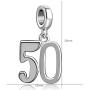 JMQJewelry 16 18 21 50 th Lucky Milestone Number Happy Birthday Gift Dangle Charms for Bracelet Women Girl Boy Men Jewelry