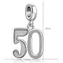 JMQJewelry 16 18 21 50 th Lucky Milestone Number Happy Birthday Gift Dangle Charms for Bracelet Women Girl Boy Men Jewelry