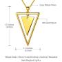 beautlace Double Triangle Necklaces Silver/18K Gold/Black Gun Plated Geometric Minimalist Pendant Jewelry for Men and Women KP0105
