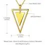 beautlace Double Triangle Necklaces Silver/18K Gold/Black Gun Plated Geometric Minimalist Pendant Jewelry for Men and Women KP0105