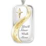 Youll Never Walk Alone Jewelry Necklace Chain Cross Dog Tag Stainless Steel Pendant Necklace Inspiring Gift