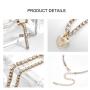 Masiter Sparkly Rhinestone Tennis Necklace Layered Heart Cross Pendant Choker Dainty Chain Birthday Party Costume Jewelry for Women and Girls (style 1)