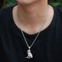 PY BLING Full Iced Out Owl Pendant 18K Gold/White Gold Plated Hip Hop Fashion Simulated Diamond CZ Pendant with Stainless Steel Rope Chain Necklace for Men Women